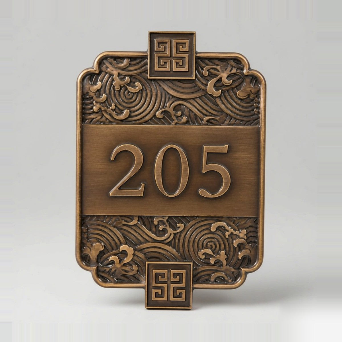 LC · Custom Metal Relief Door Plaques