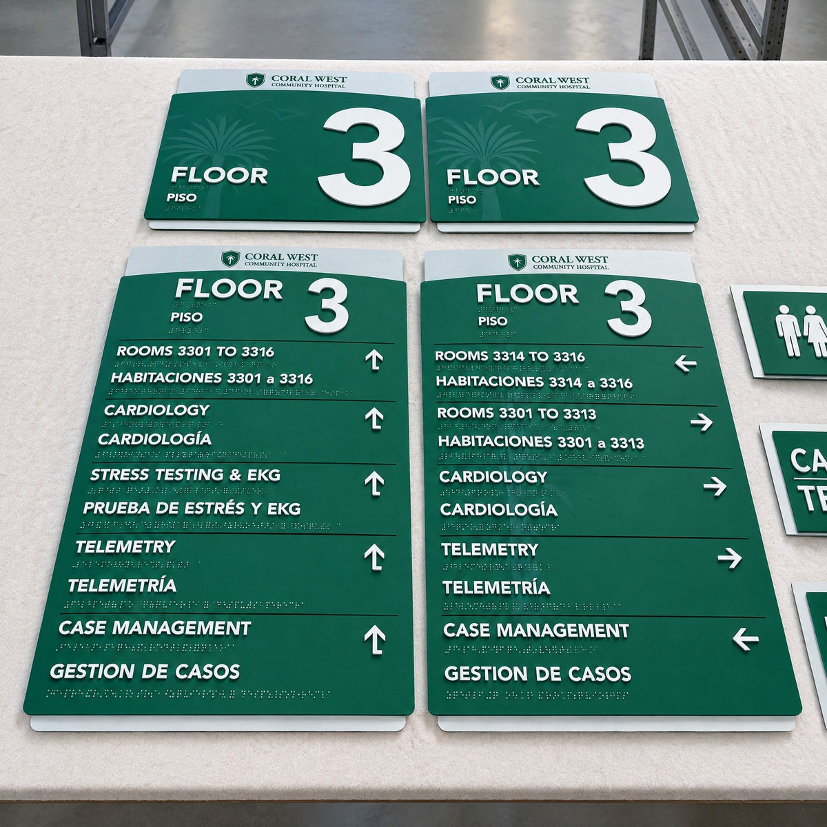 LC · Floor Directory & Lobby Wayfinding Signs