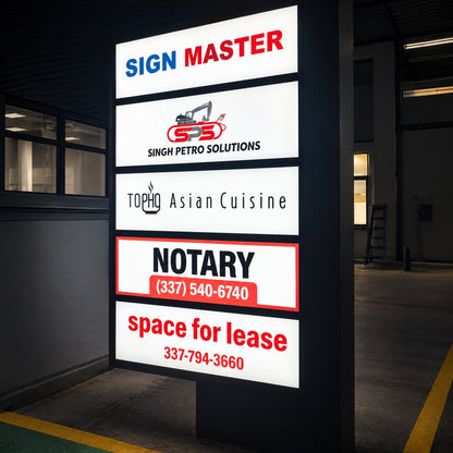 LC · Multi-Tenant Leasing Pylon Signs
