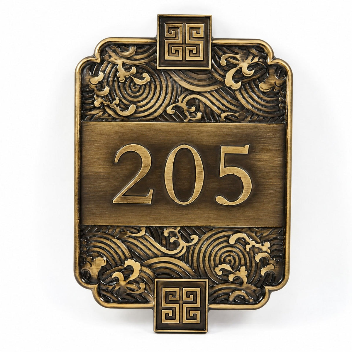LC · Custom Metal Relief Door Plaques